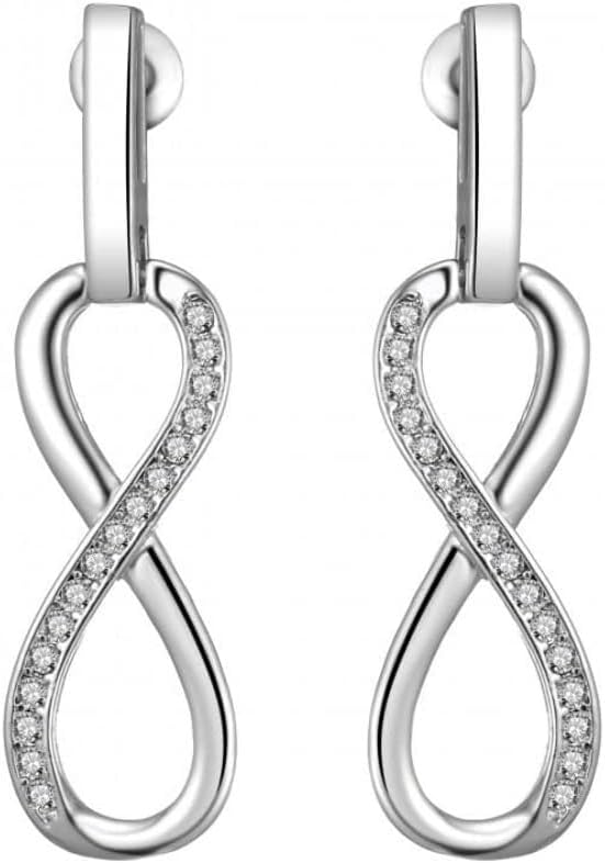 Philip JonesSilver Plated Infinity Drop Earrings Created with Zircondia® Crystals