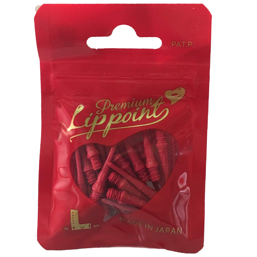 L-style Premium Lippoint - Soft Tip Dart Points – Regular Length – Red – 60 Count
