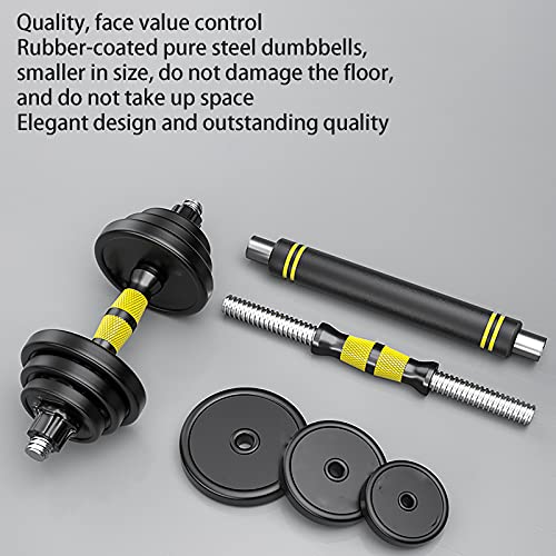 Dumbells Massief Staal Dumbbell-Gewichtenset (2 × 7,5 Kg) Drijfstang Kan Worden Gecombineerd Tot Een Halterstang… - Afbeelding 6