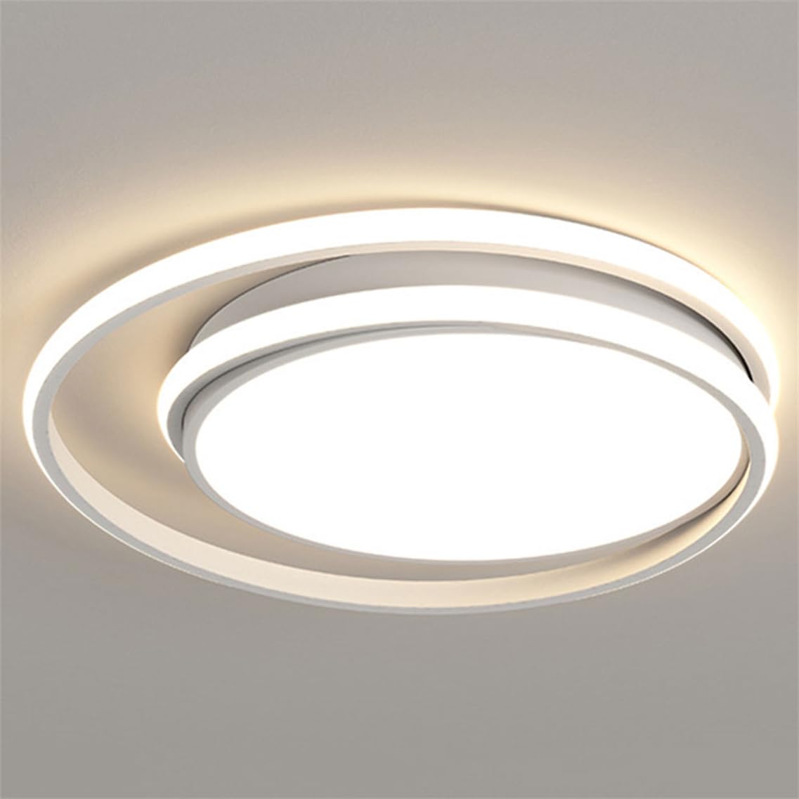 JXYDJH Flush Mount LED Ceiling Light 3CCT & Dimmable Ceiling Light for Bedroom - 36W Modern LED Warm Lighting Fixtures | Ring Design for Foyer Kitchen Entryway Closet Hallways - 1-Pack