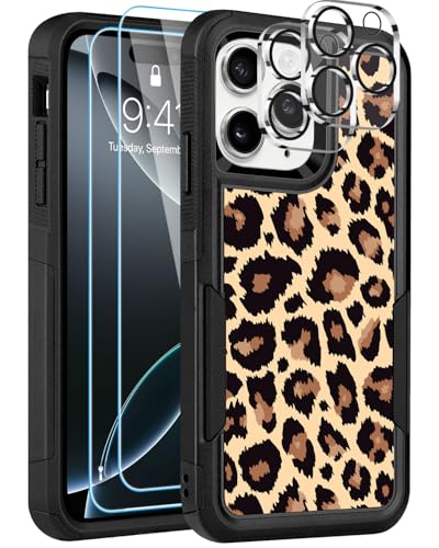 [5�C��1]iPhone 16 Pro�p�P�[�X�A�X�N���[���v���e�N�^�[2��+�J���������Y�v���e�N�^�[2���Z�b�g�A���ϋv�Ŋ��Ȍy�ʃX�����ϏՌ��ی�P�[�X�A���킢���q���E���A6.3�C���`