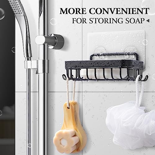 Soap Dish Holder For Shower Wall: 304 Stainless Steel Bar Soap Holder With Hooks For Bathroom, Rectangle Bar Soapdish With Perforation - Replacement For Suction1 #TOP2