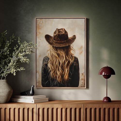 Impression chapeaux de cowboy toile haut de gamme décoration 80x110 cm