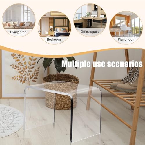 Table basse moderne en acrylique pour optimiser les petits espaces