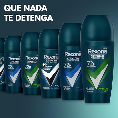 Miniatura 6 de Rexona Advanced Protection Desodorante Roll-On para Hombre Quantum Dry 72h 50 ml - Pack de 6