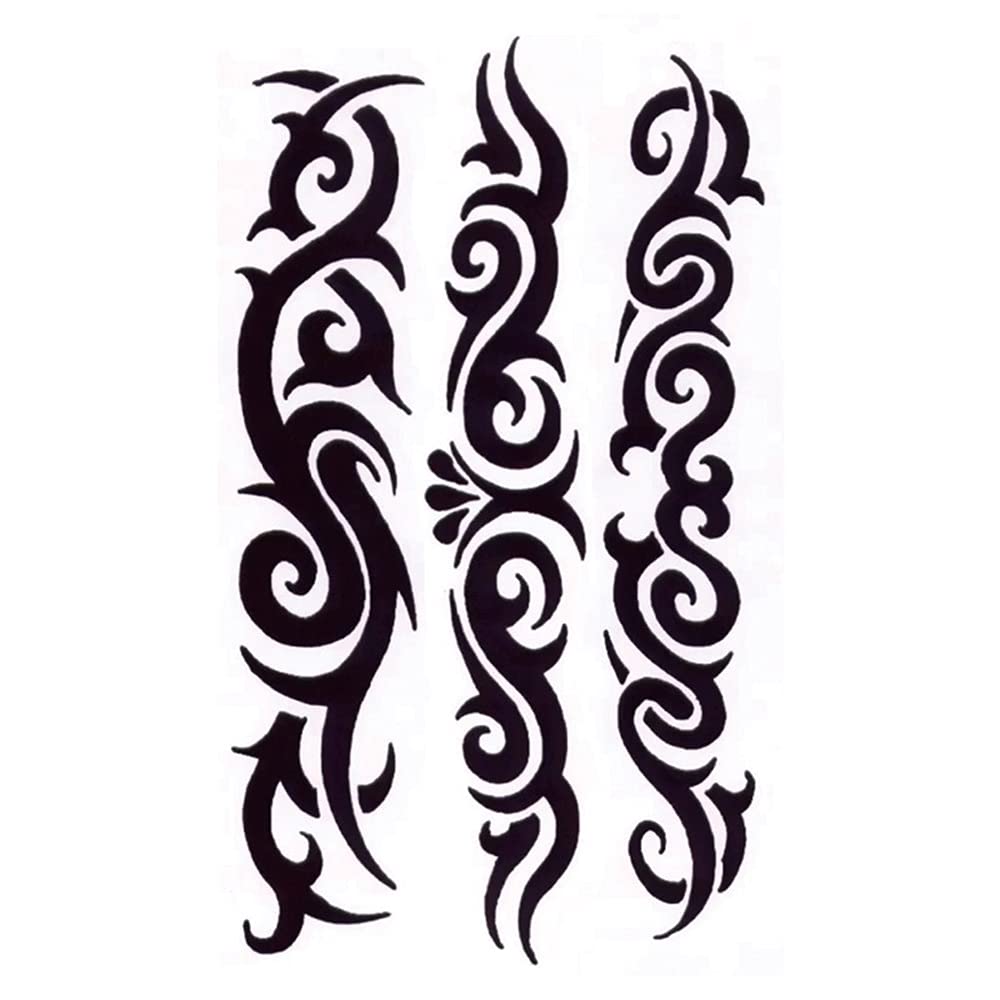 S.A.V.I 5pcs. Temporary Tattoo Stickers Combo Of Totem, Sanskrit Words Text, Wings Mix Designs For Girls Boys Men Women Size 10.5x6cm 3