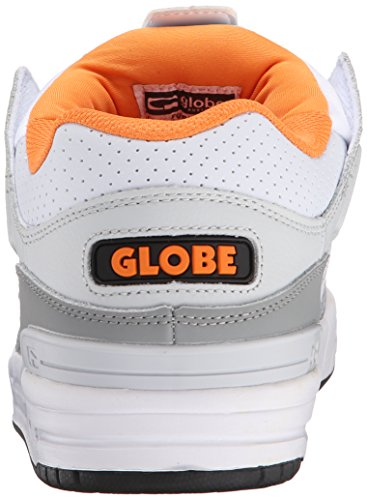 Image of Globe Mens Fusion Skate Shoes, Grey /White /Orange, 14 M US