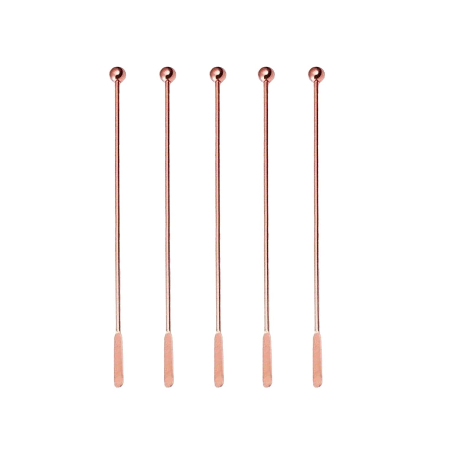 SagaSave 5PCS Cocktail Paddle Drink Stirrers, Steel Coffee Beverage Swizzle Stick for Coffee, Beverage, Cocktail
