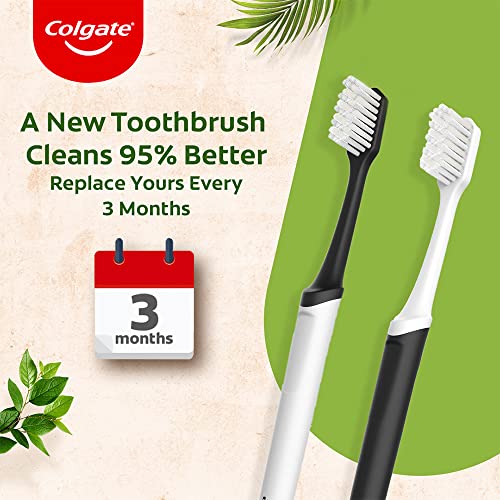 Image of Colgate RecyClean Toothbrush, Planet Friendly, Recycled, 3 Pcs
