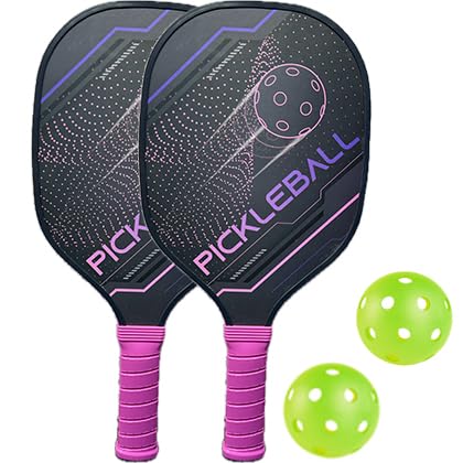 Pickleball Paddle Kit - Set of 2 | Lightweight Design with Reinforced Perforated Cork Layer | Durable Graphite Surface | Comfortable Grip | Suitable for All Skill Levels | 2 Paddle with 2 Balls (B0DFHD6M4H) Amazon Price History, Amazon Price Tracker