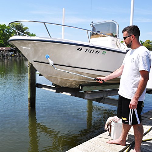 Brush Hero Marine WaterPowered Boat Cleaning Tool, Boat Brush, Hull