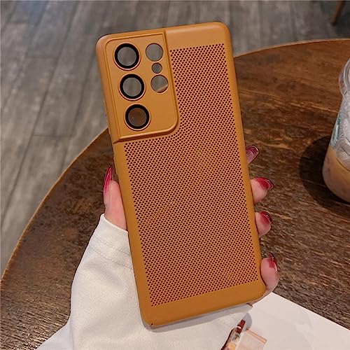 Coque de refroidissement respirante Samsung S21 Plus rigide marron