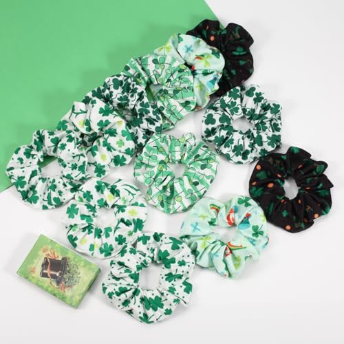 Green-Shamrock-and-Rainbow-Elastic-Hair-Scrunchies-12PCS-Gifts-for-Women-Teen-Girls-St-Patricks-Day-Decor-Hair-Accessories
