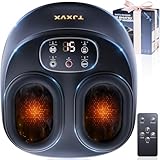 Electric Foot Massager with Heat, Shiatsu Deep Kneading & Air Compression - 3 Intensities & 3 Modes for Tired, Aching Feet - Home Office Gift for Men & Women