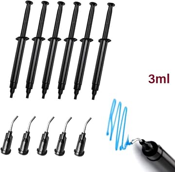 6Pcs Professional Teeth Whitening with 6pcs Tips, 3ML Gingival Protection Gel, Dental Gum Protector Gels, Dental Syringe, Provides a Protective Barrier for Gums Therapy