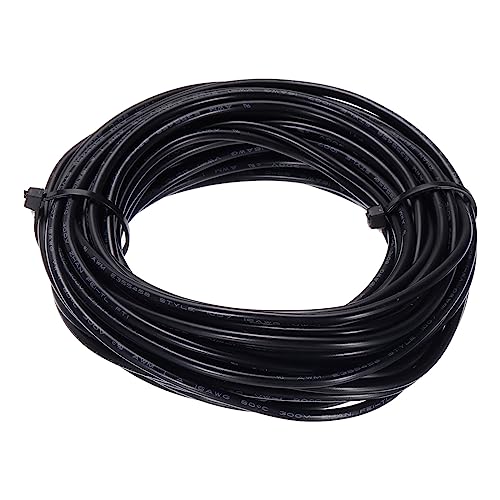 Sourcing Map 16 Gauge Stranded PVC Hookup Wire, UL1007 Tinned Copper, 7.5m/25ft Black for Internal Connecting