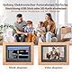 Golony7-Zoll-DigitalerFotorahmen,4Windows-Diashow,1280x800IPS-Bildschirm,Fernbedienung,Foto-/Musik-/Videowiedergabe über USB/SD-Karte, Kalenderanzeige,Mahagoni, Non-WiFi