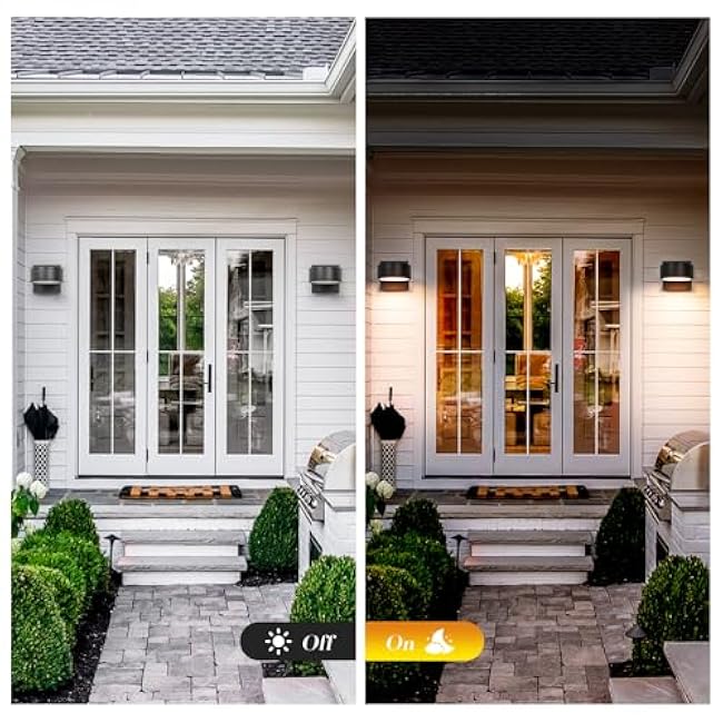 Modern Aluminum Porch Sconce Lights - LED Exterior Wall Sconce, Waterproof, 8W, 3000K for Garage Enterway