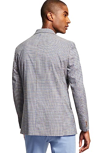 Tommy Hilfiger Mens Check Print Suit Separate Two-Button Blazer Brown 38R2