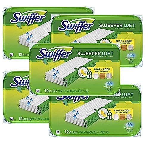 Swiffer-Sweeper-Wet-Mopping-Pad-Refills-for-Floor-Mop-Open-Window-Fresh-Scent-12-Count-5-Pack Swiffer Sweeper Wet Mopping Pad Refills for Floor Mop Open Window Fresh Scent 12 Count - 5 Pack - Image 1