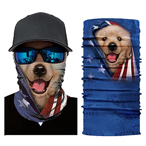 Aesy Deportes Cara Máscara, Bufanda de Ciclismo, Al Aire Libre 3D Animal Tigre Impreso Rápido Seco Quitasol Sweatband Banda para el Cabello Cabeza Bufanda (A16)