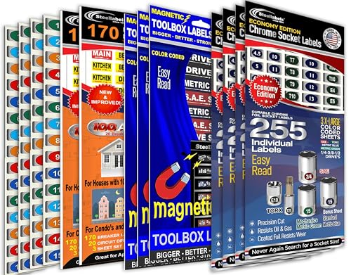 New Shop Owners LOT - The Ultimate Organizer Deal - 2000 Tool Labels for The Entire Shop - Complete Your Tools, Tool Boxes, Breaker Panel, Power Tools and Garage