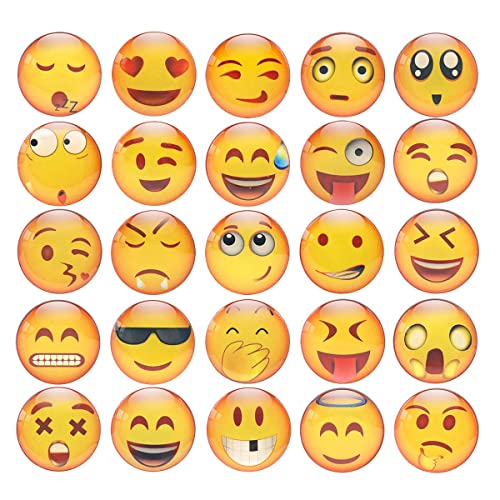 M MORCART Aimant frigo, Smilely Magnet Frigo,3D Magnet Emoji 25 Pièce Smileys Réfrigérateur Tableau Blanc Aimant Décoration de Réfrigérateurs Tableaux Blancs Le Choix pour Donner des Cadeaux