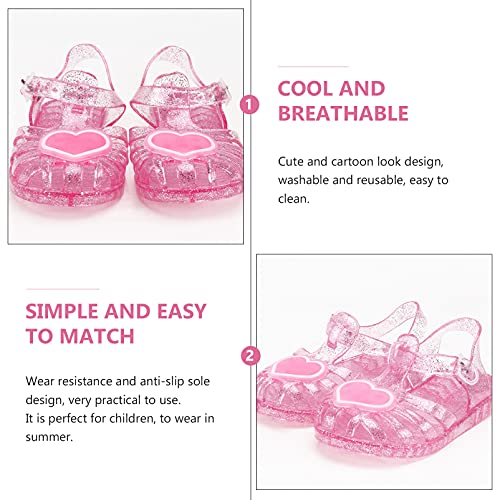 Princess Girls Sandals Jelly Shoes Girls Ankle- Strap for Kids Toddler Dance Party Sandals Mary Janes4