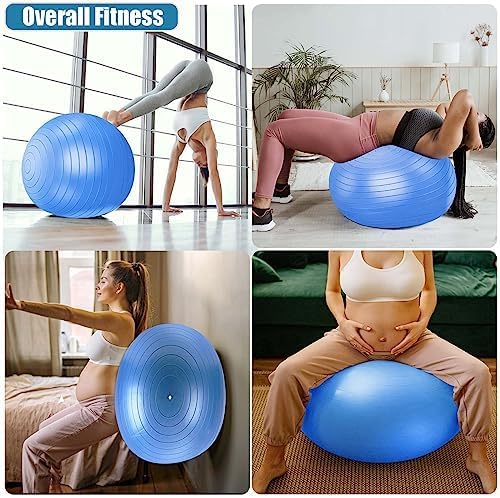 Dawpet Yoga Ball - Exercise Ball for Workout Pilates Stability -30-inch Thickenon-Slip -
