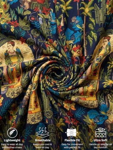 Image of Leriya Fashion Dress for Woman Rayon Printed Maxi Dress | V Neck Half Sleeve Flared Casual & Party Look Long Dress