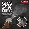 Delta Faucet ProClean Brushed Nickel Shower Head with Handheld, Showerhead with High Pressure Spray, Handheld Shower Head, 6 Spray Settings, SpotShield Brushed Nickel 75740SN