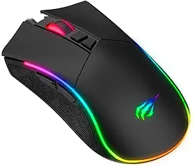 Havit Mouse Gamer MS1001S RGB Programável Macro, 7 Botões, 800-1600-2400-3200-4800-8000 DPI, USB, Design Ergonômico, Antiderrapante