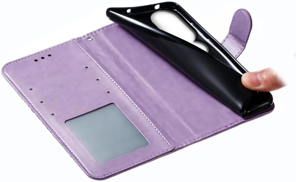 for iPhone 17 Case Wallet with Card Holder Kickstand Magnetic Soft Leather Flip Fold Cover for iPhone 17(Purple) - Image 4