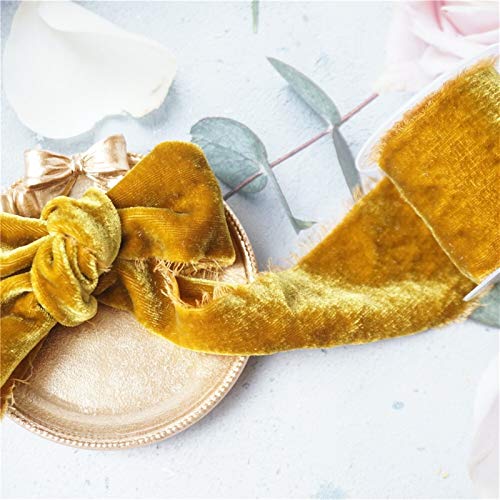 HYXHD Style 50mm Silk Velvet Ribbon,Crepe Frayed Edged Ribbon for Wedding Ribbon Packaging Ribbon Silk Ribbon Soft Ribbon (Color : New 1, Size : 50mmX1.35mts)