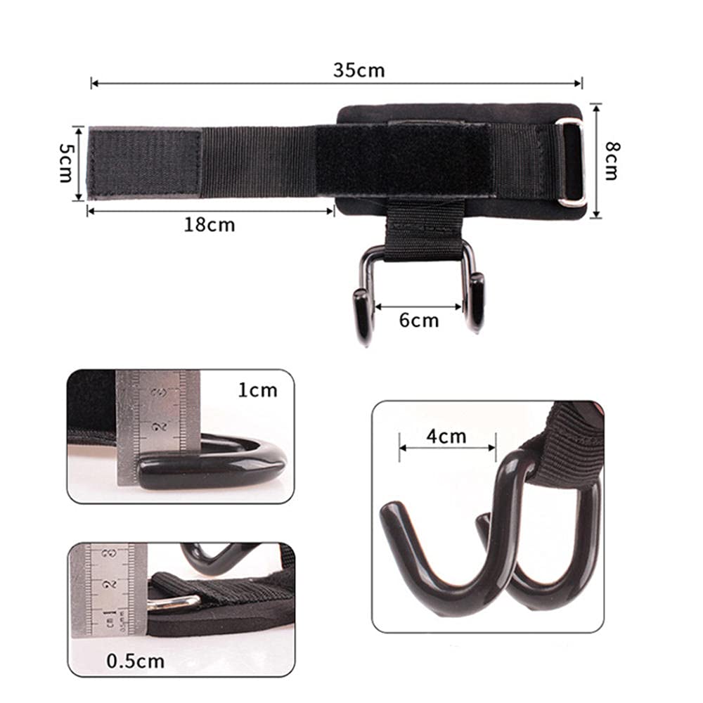 Zughilfen Haken Bodybuilding Handgelenkbandage Krafttraining Zughilfe Fitness Gewichtheben Klimmzughaken Gewichtheberhaken Straps Power Lifting Hooks Latzughilfen