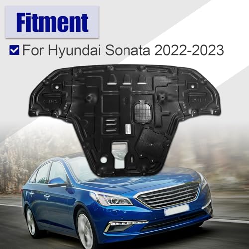 Image of Engine Under Cover Splash Shields Fit for Hyundai Sonata 2020-2024, Front Engine Lower Guard Panel With Installation Kit