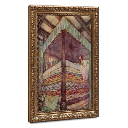Toile Edmund Dulac La princesse et le pois : Tableau d'art mural de haute qualité