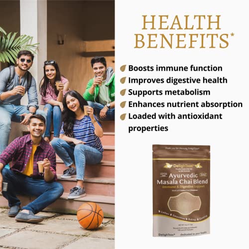 Delighteas Organic Golden Milk And Masala Chai Blends - Great For Hot & Iced Latte And As A Healthy Boost To Smoothies, Baking And Cooking #TOP4