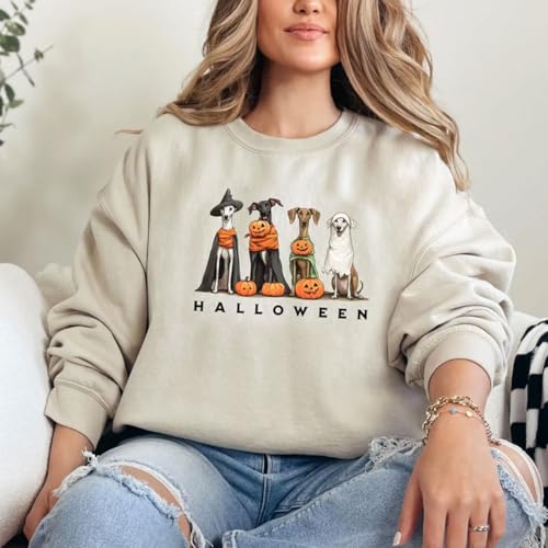 NAZENTI Custom Dogs Halloween Sweater, Halloweens Ghost Dog Sweatshirt, Halloween Sweatshirt, Ghost Dog Shirt, Pet Gifts3