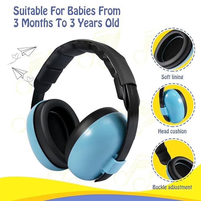 Browse Bliss Baby Noise Cancelling Headphones, Ear Protection Earmuffs for 0-3 Years Kids (BLUE) 1