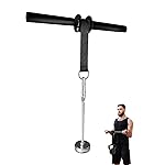 Yes4All Wrist & Forearm Blaster with soft foam grip handles, fits 1 standard & 2 Olympic weight plates, ideal for wrist/arm training and workouts (Black Strap)