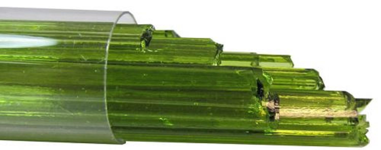UN1088- Lime Green Transparent Noodles 96 COE #726 Glass