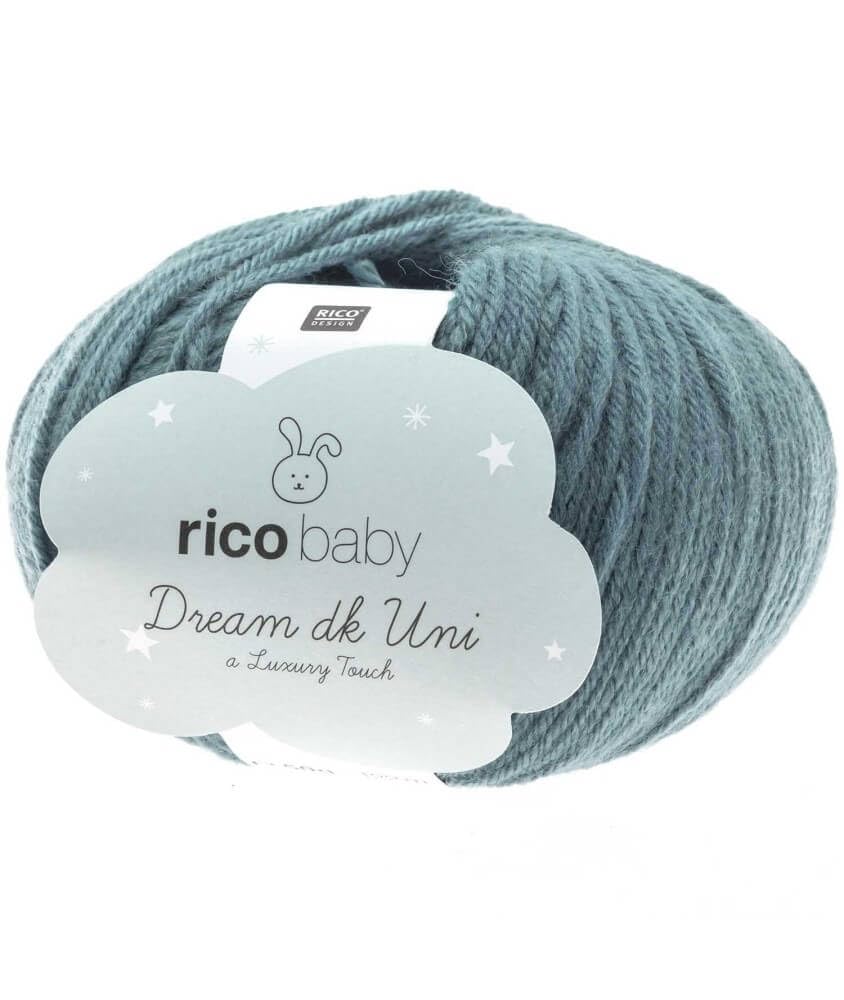 Universal Yarn Blue Rico Baby Dream Uni Colour 011 Patina Baby Wool Soft For Knitting And Crocheting