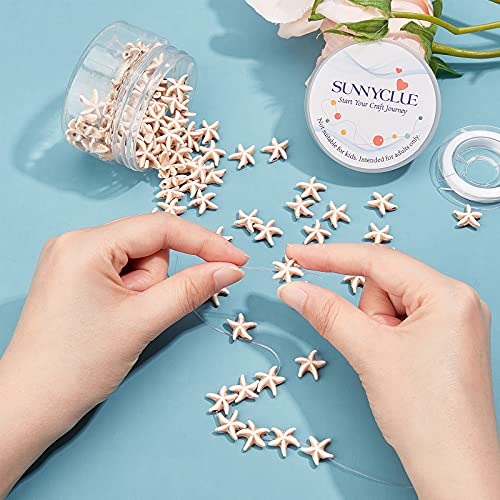 Cuentas de estrella de mar turquesa para diseñar bisutería artesanal sin nudos 5