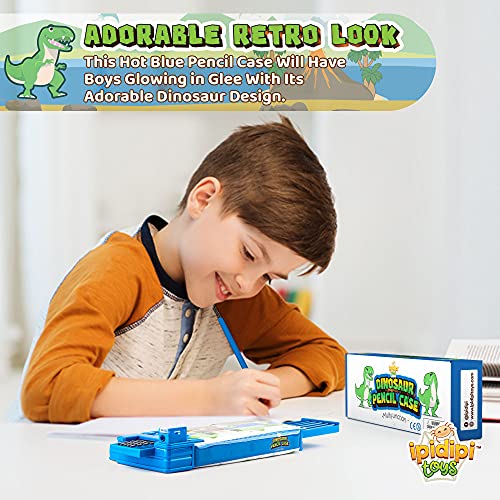 Image of IPIDIPI TOYS Unicorn Pop Up Pencil Case for Girls - Multifunctional Stationery Box with Calculator, Sharpener, Drawer & Pencils - Back to School Gift for Kids - Pencil Holder - Blue