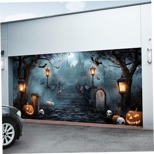 Bannière de porte de garage d'Halloween avec œillets solides - 5