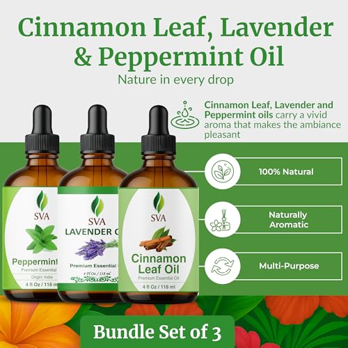 Aceite Esencial SVA Canela, Lavanda y Menta 4oz Combo miniatura 2