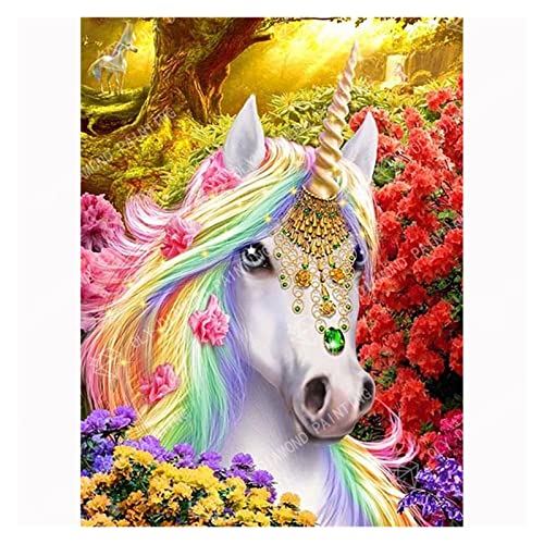Full-round-unicorn-diamond-tekening-diamant-borduurwerk- 5D-DIY- Diamond-Setting-Home-Decora 3D Diamond Schilderen… - Afbeelding 3