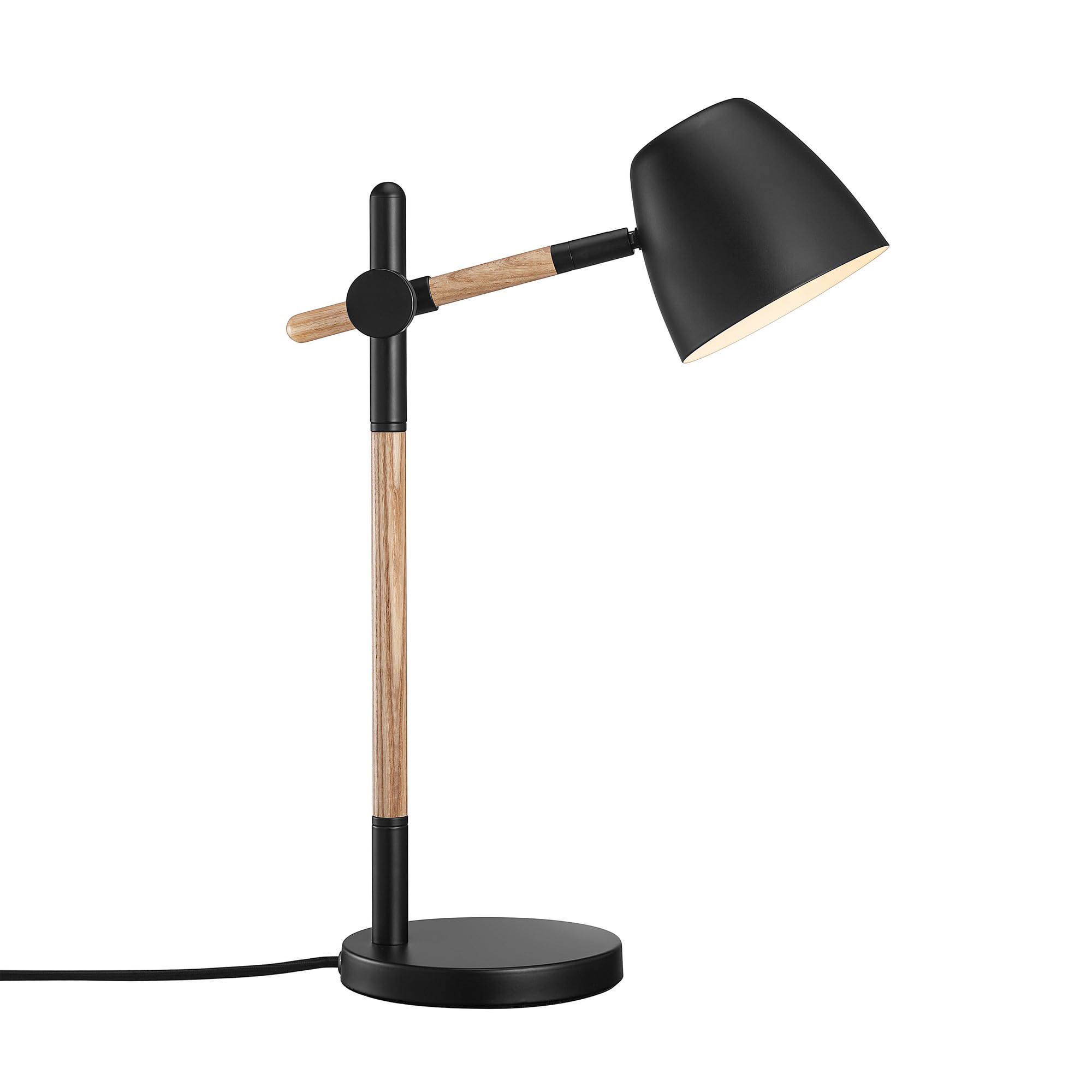 Nordlux Black Theo Indoor Table Lamp Metal Gu10 Adjustable Head - Living Room, Bedroom, Bedside Mains Powered, Ip20