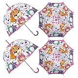 ARDITEX Paraguas Infantil Transparente Patrulla Canina, 8 Paneles